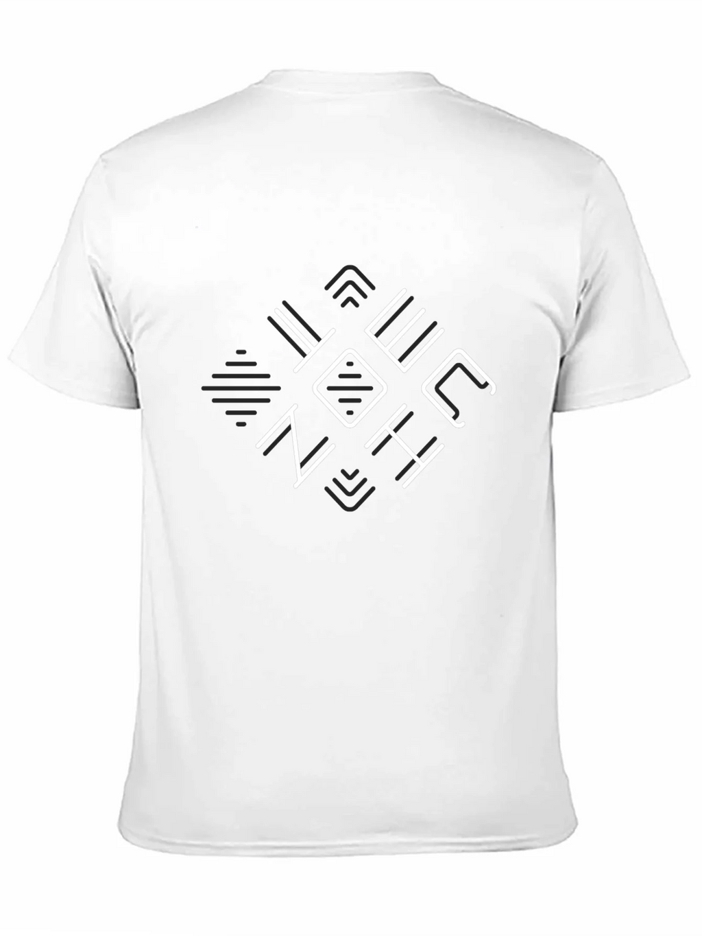 Mens Black Graphic T-Shirt - Geometric Design product image 10