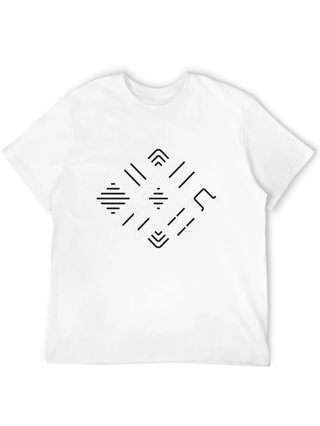 Mens Black Graphic T-Shirt - Geometric Design product image 11