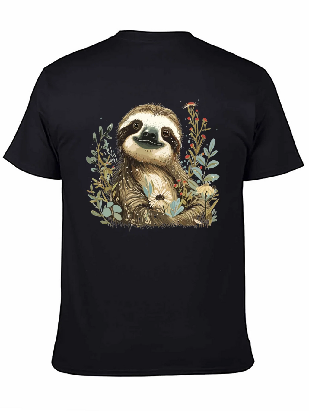 Sloth & Floral Print T-Shirt - Relaxed Fit product image 2