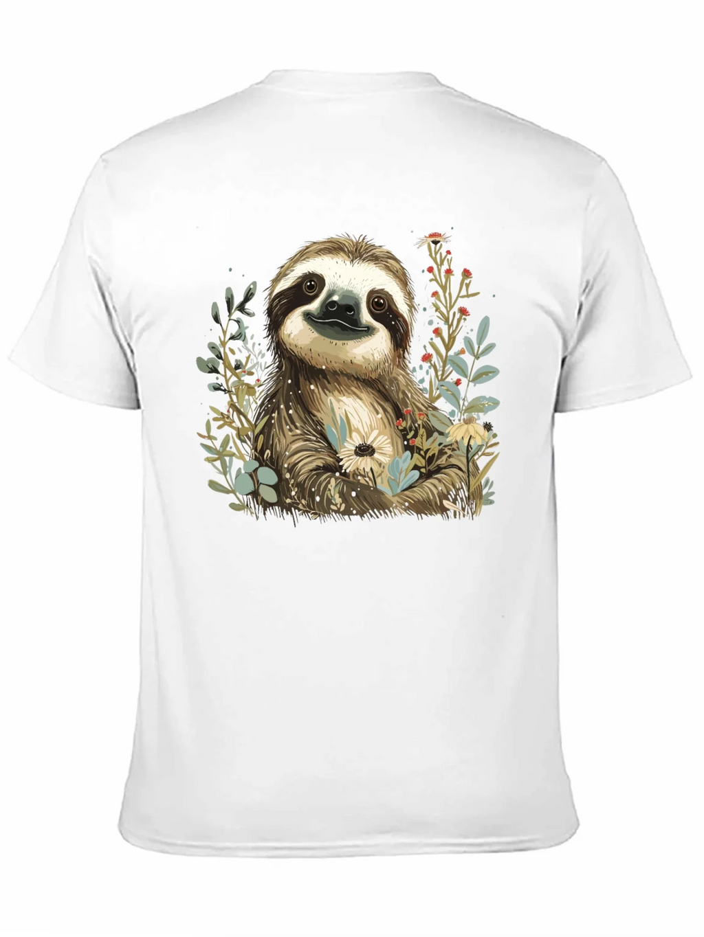 Sloth & Floral Print T-Shirt - Relaxed Fit product image 5