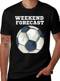 Weekend Forecast Soccer Ball Graphic T-Shirt product image 1