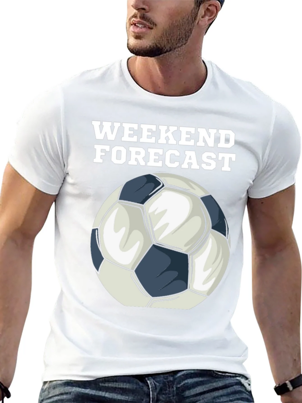 Weekend Forecast Soccer Ball Graphic T-Shirt product image 12