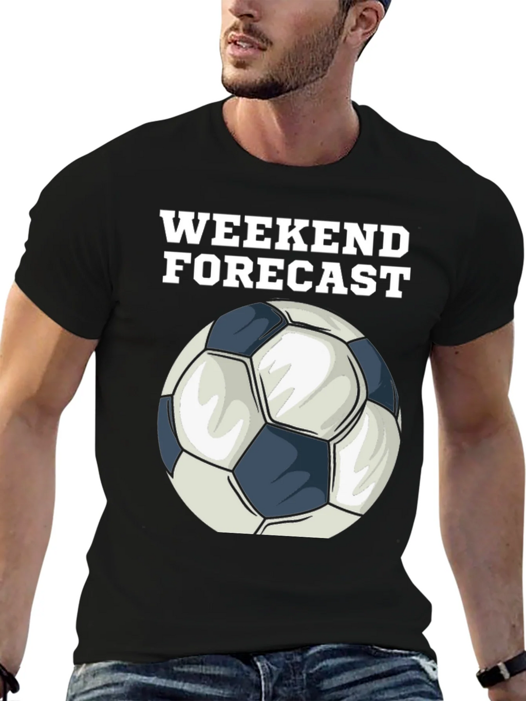Weekend Forecast Soccer Ball Graphic T-Shirt product image 6
