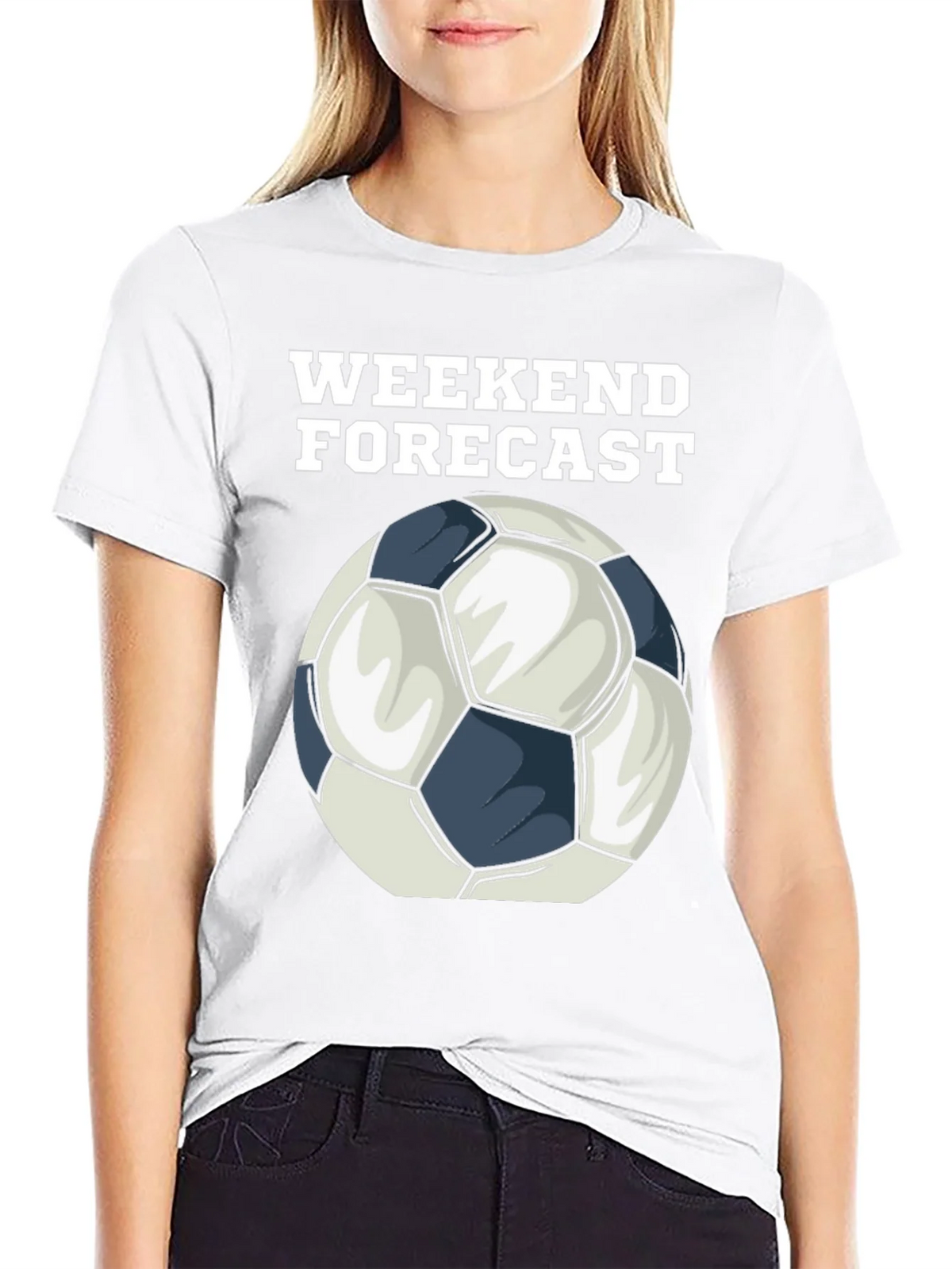 Weekend Forecast Soccer Ball Graphic T-Shirt product image 8