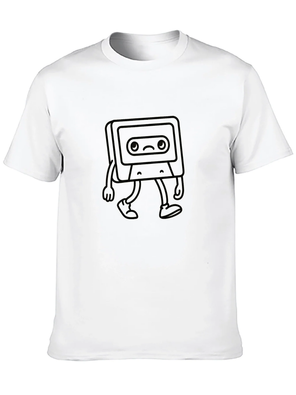 Sad Cassette Tape Walking T-Shirt product image 3