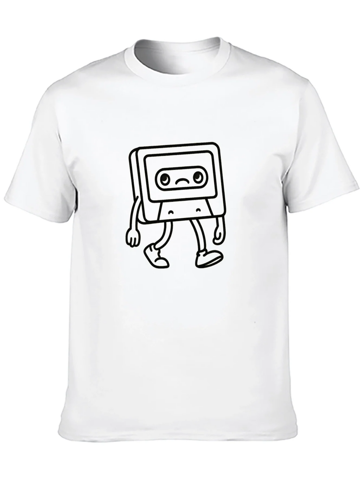 Sad Cassette Tape Walking T-Shirt product image 3
