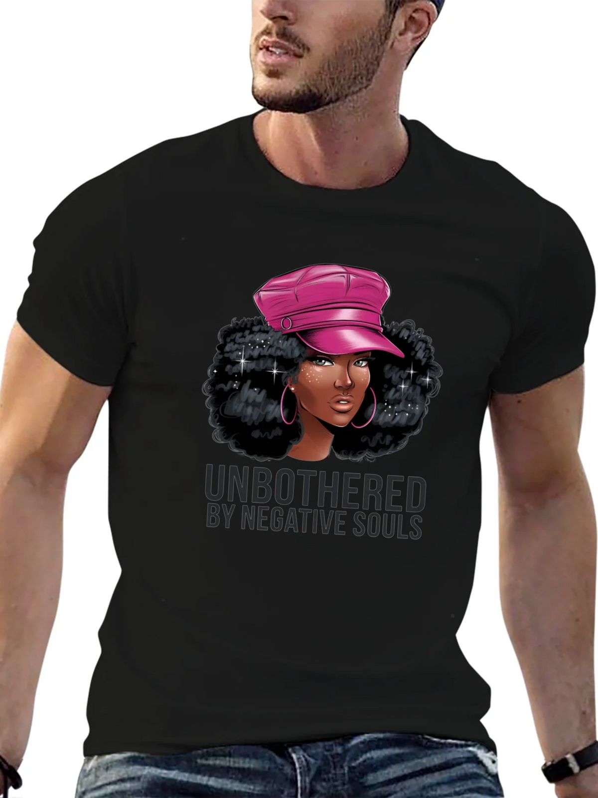 Unbothered Graphic Tee - Stylish Black T-Shirt