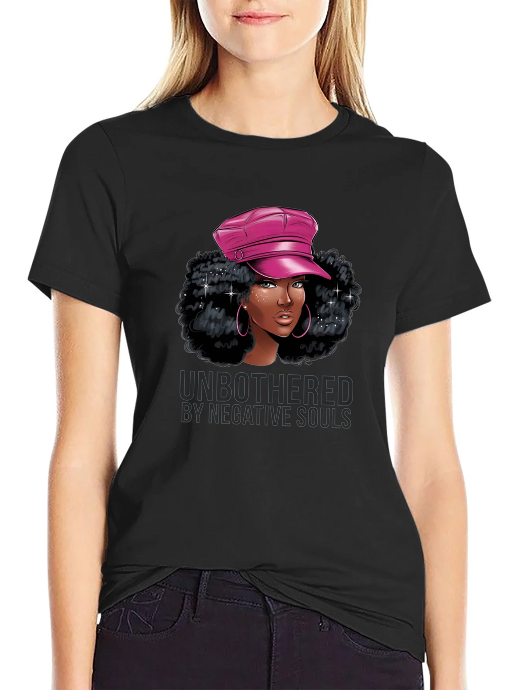 Unbothered Graphic Tee - Stylish Black T-Shirt