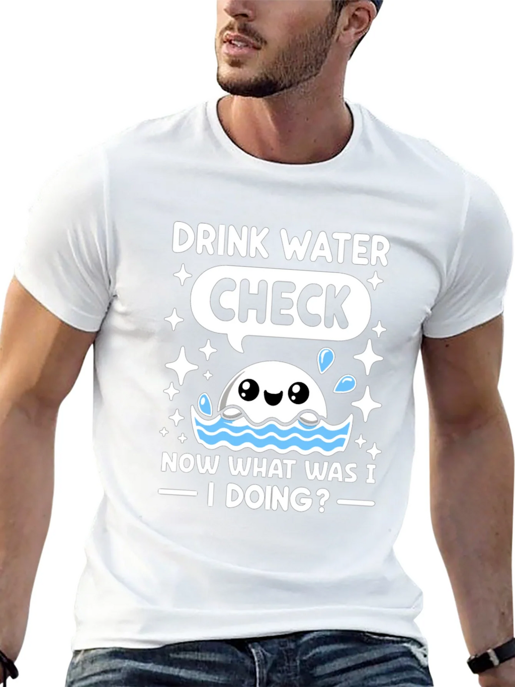Drink Water Check T-Shirt product image 12