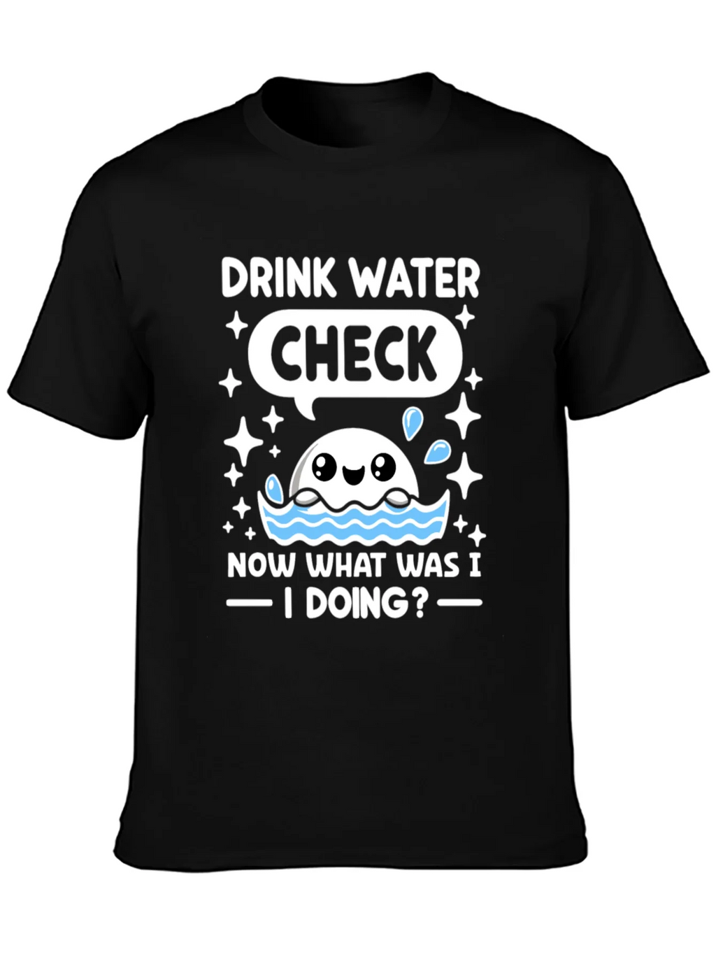 Drink Water Check T-Shirt product image 3