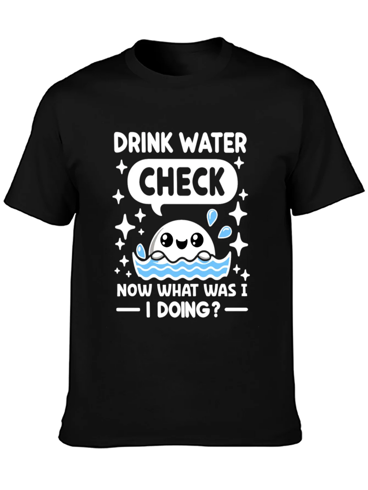 Drink Water Check T-Shirt product image 3