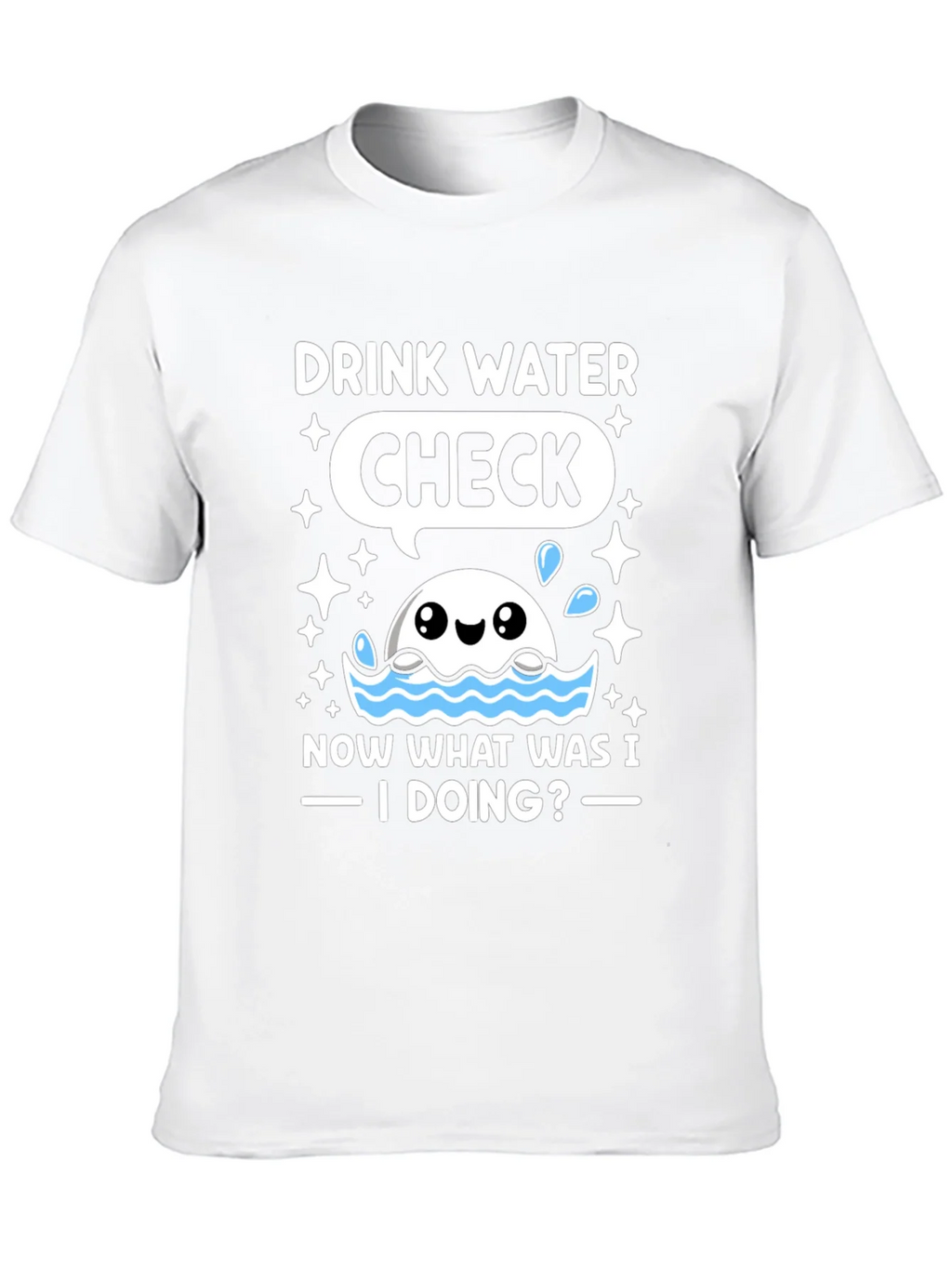 Drink Water Check T-Shirt product image 9