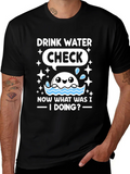 Drink Water Check T-Shirt product image 1