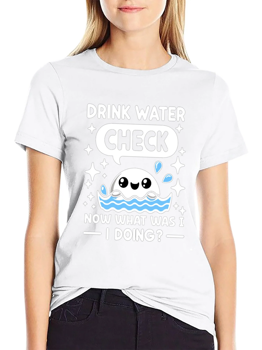 Drink Water Check T-Shirt product image 8
