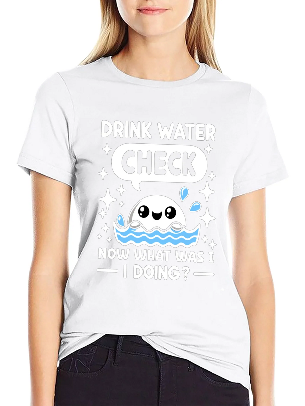 Drink Water Check T-Shirt product image 8