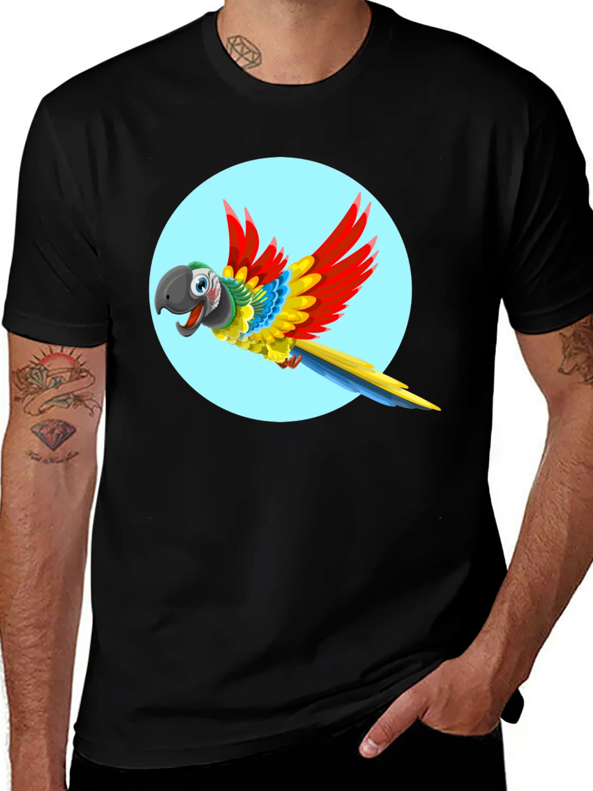 Parrot Graphic T-Shirt - Vivid Colors product image 1