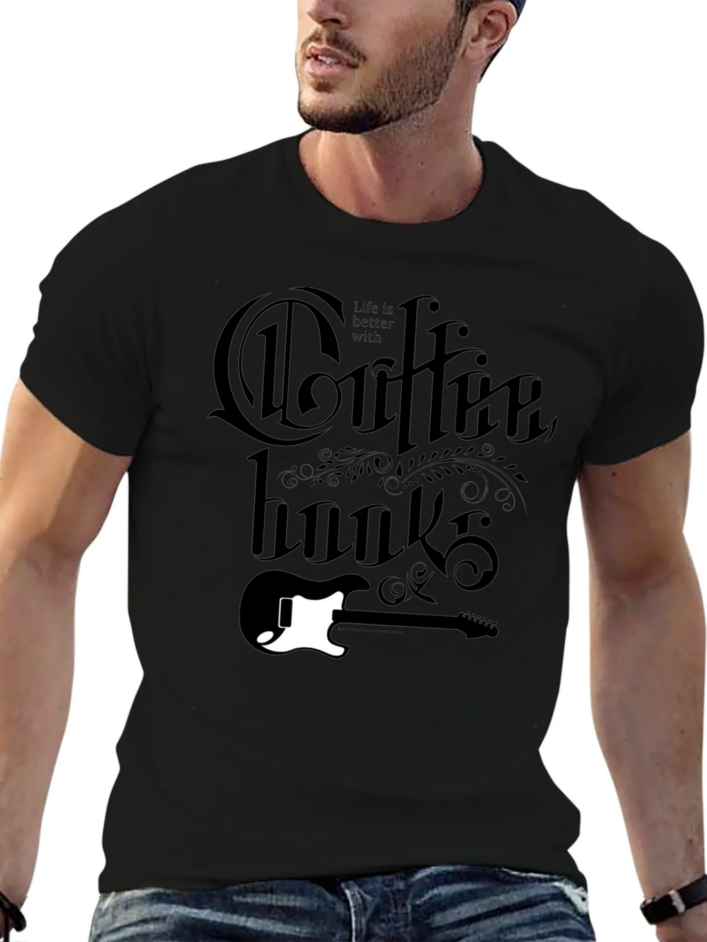 Coffee Hooks T-Shirt - Guitar Lovers Tee product image 5