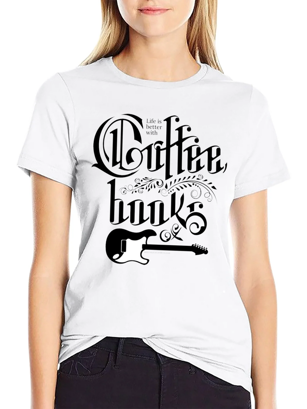Coffee Hooks T-Shirt - Guitar Lovers Tee product image 7