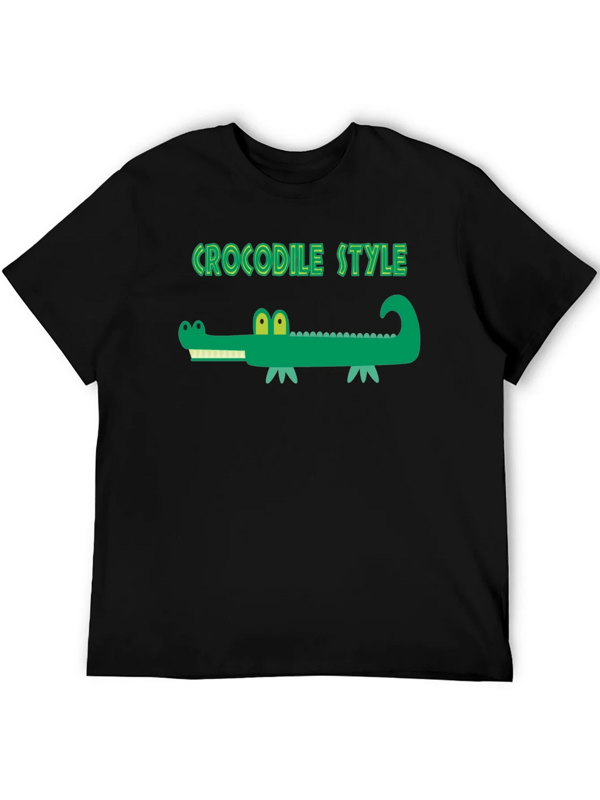 Crocodile Style Black T-Shirt product image 2