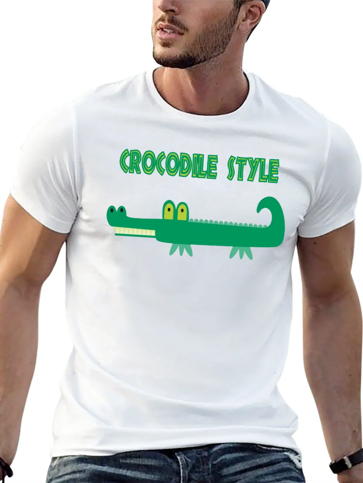 Crocodile Style Black T-Shirt product image 6