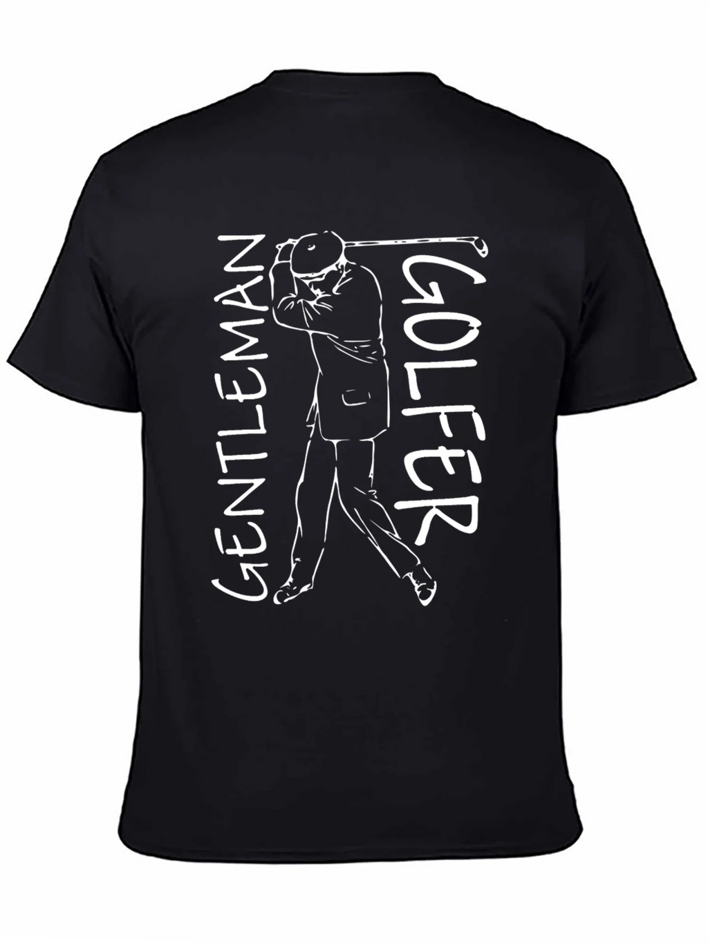 Gentleman Golfer Graphic Tee - Black Cotton T-Shirt product image 4
