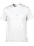 Keep Calm Pug Dog Black T-Shirt product image 1