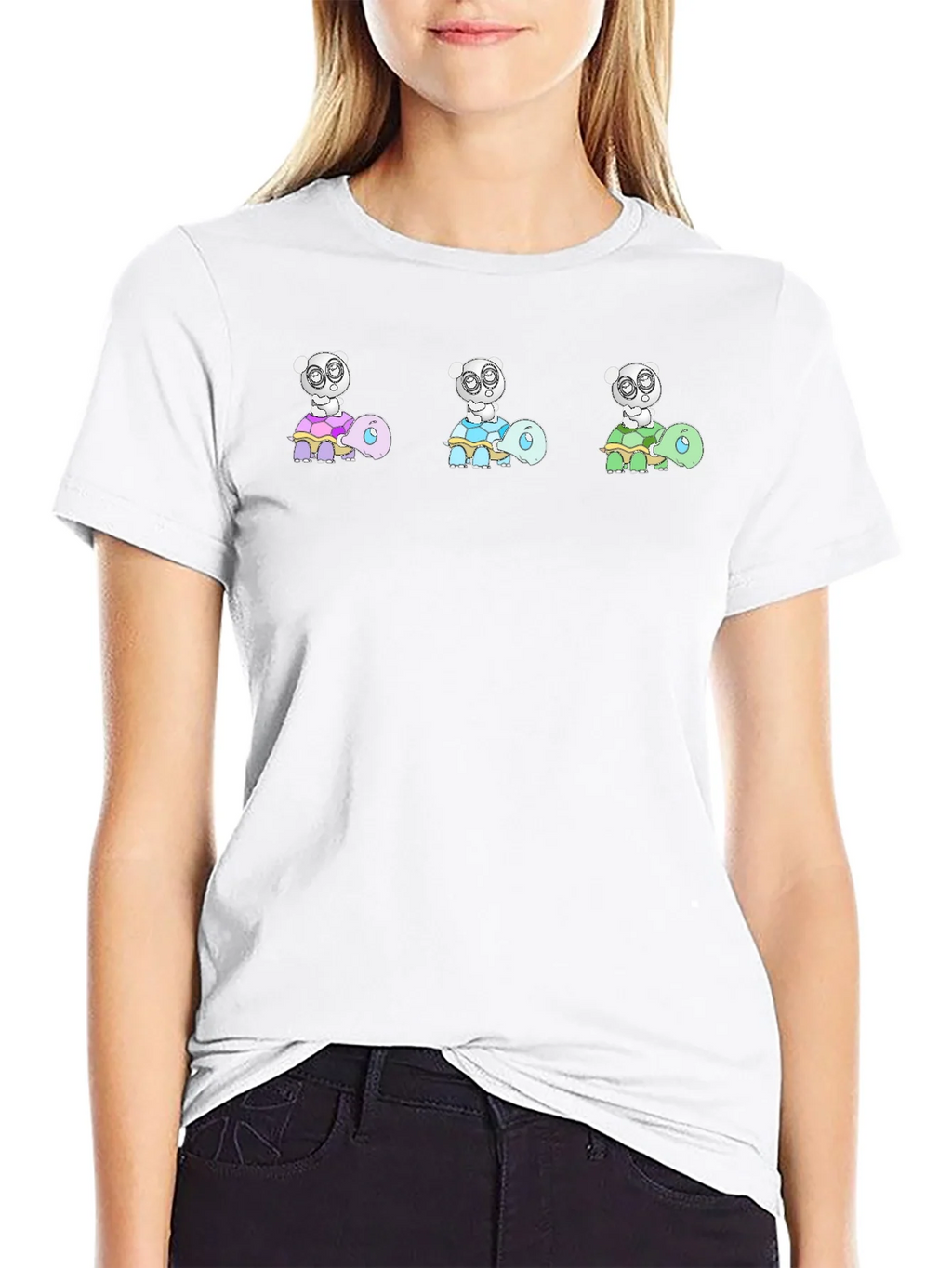 Turtle Panda Black Tee product image 2
