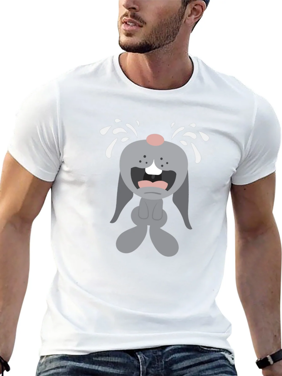 Crybaby Bunny Graphic Tee - Black Cotton T-Shirt product image 12