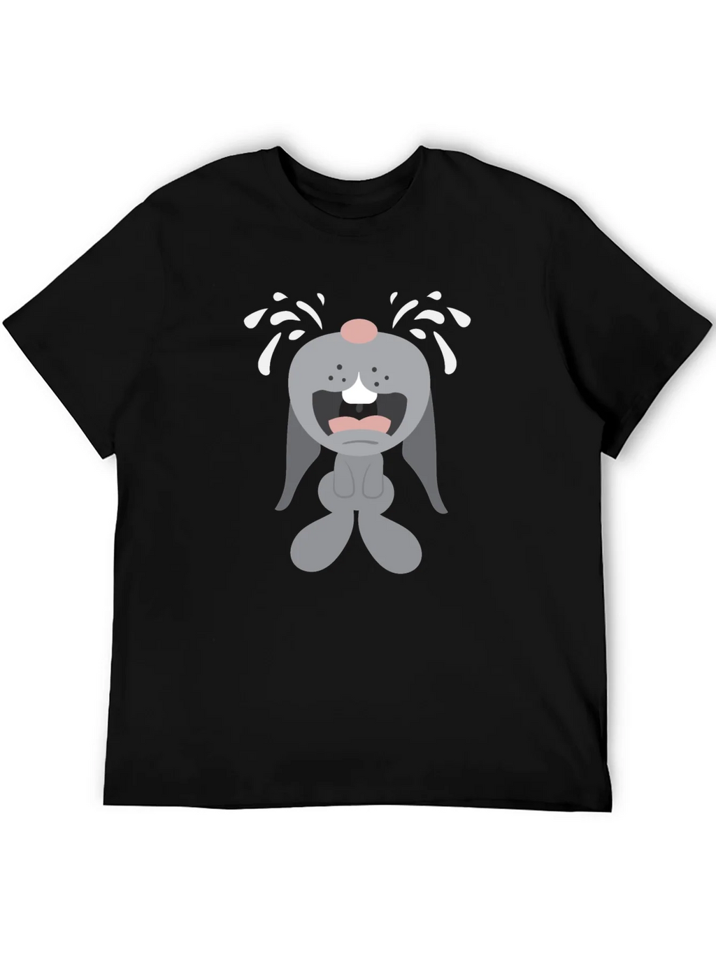 Crybaby Bunny Graphic Tee - Black Cotton T-Shirt product image 5