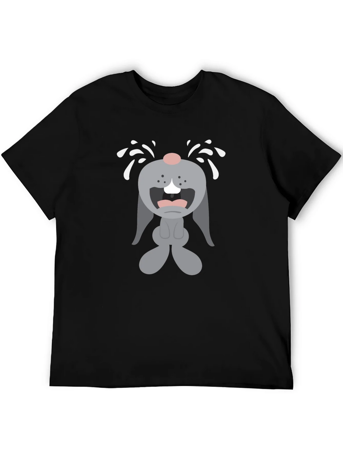Crybaby Bunny Graphic Tee - Black Cotton T-Shirt product image 5