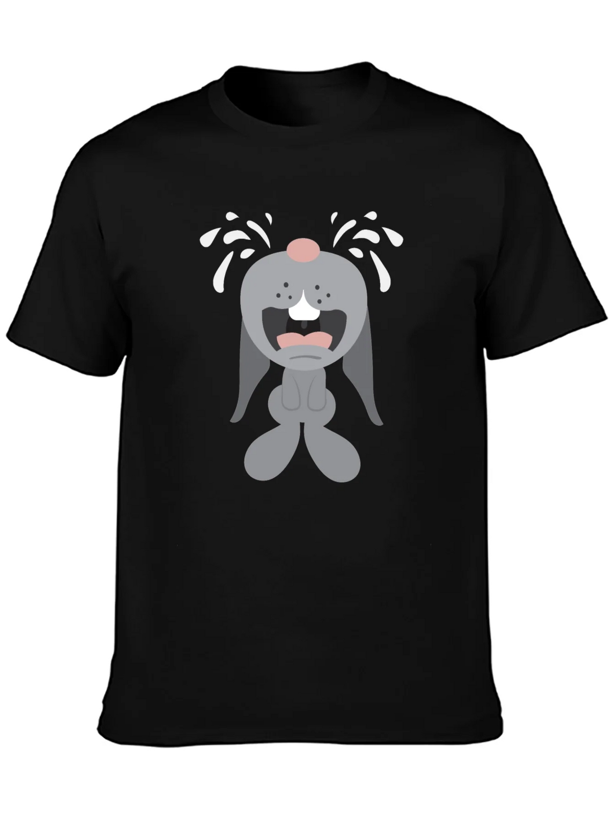 Crybaby Bunny Graphic Tee - Black Cotton T-Shirt product image 3