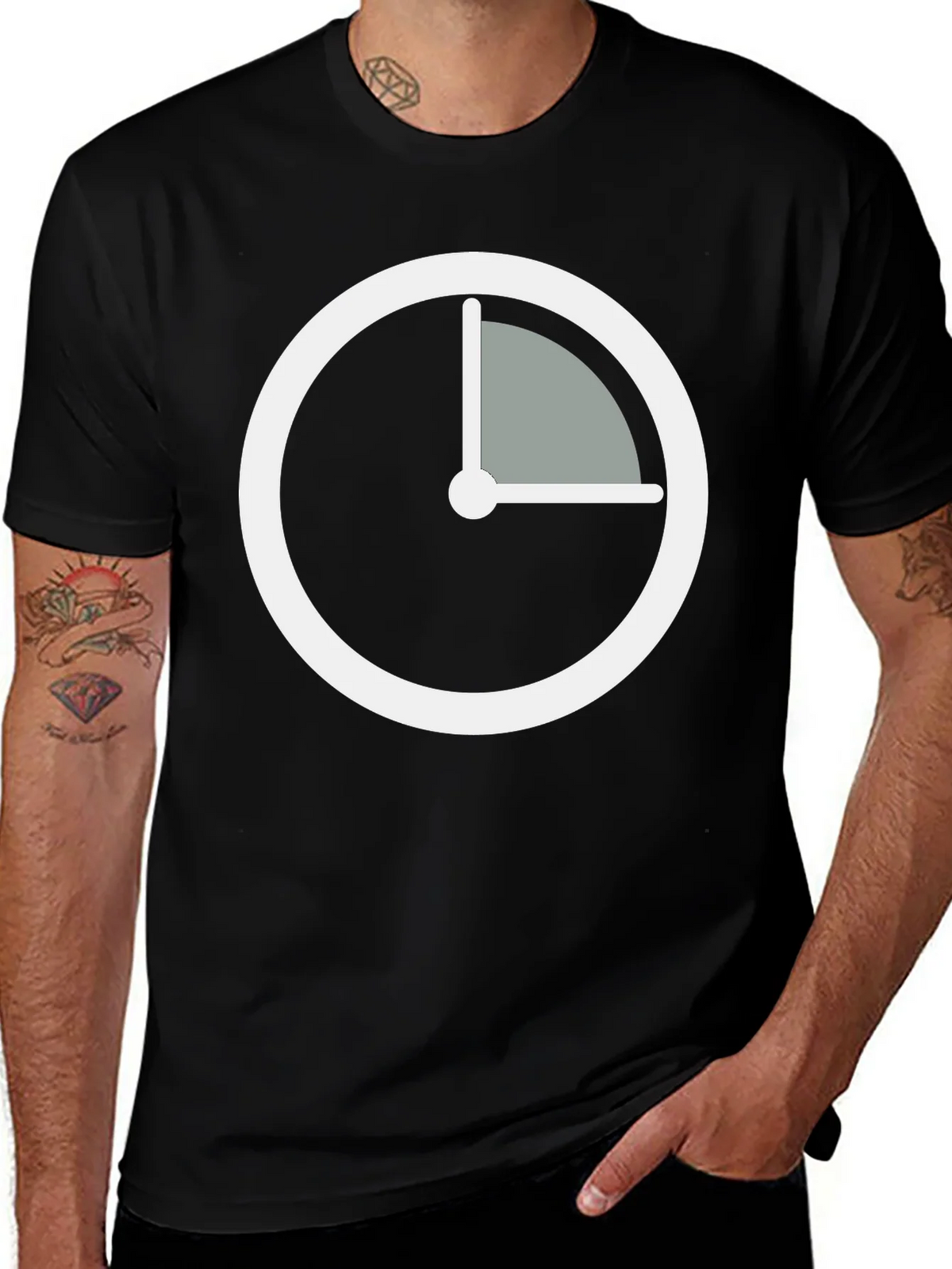 Modern Time Black T-Shirt product image 1