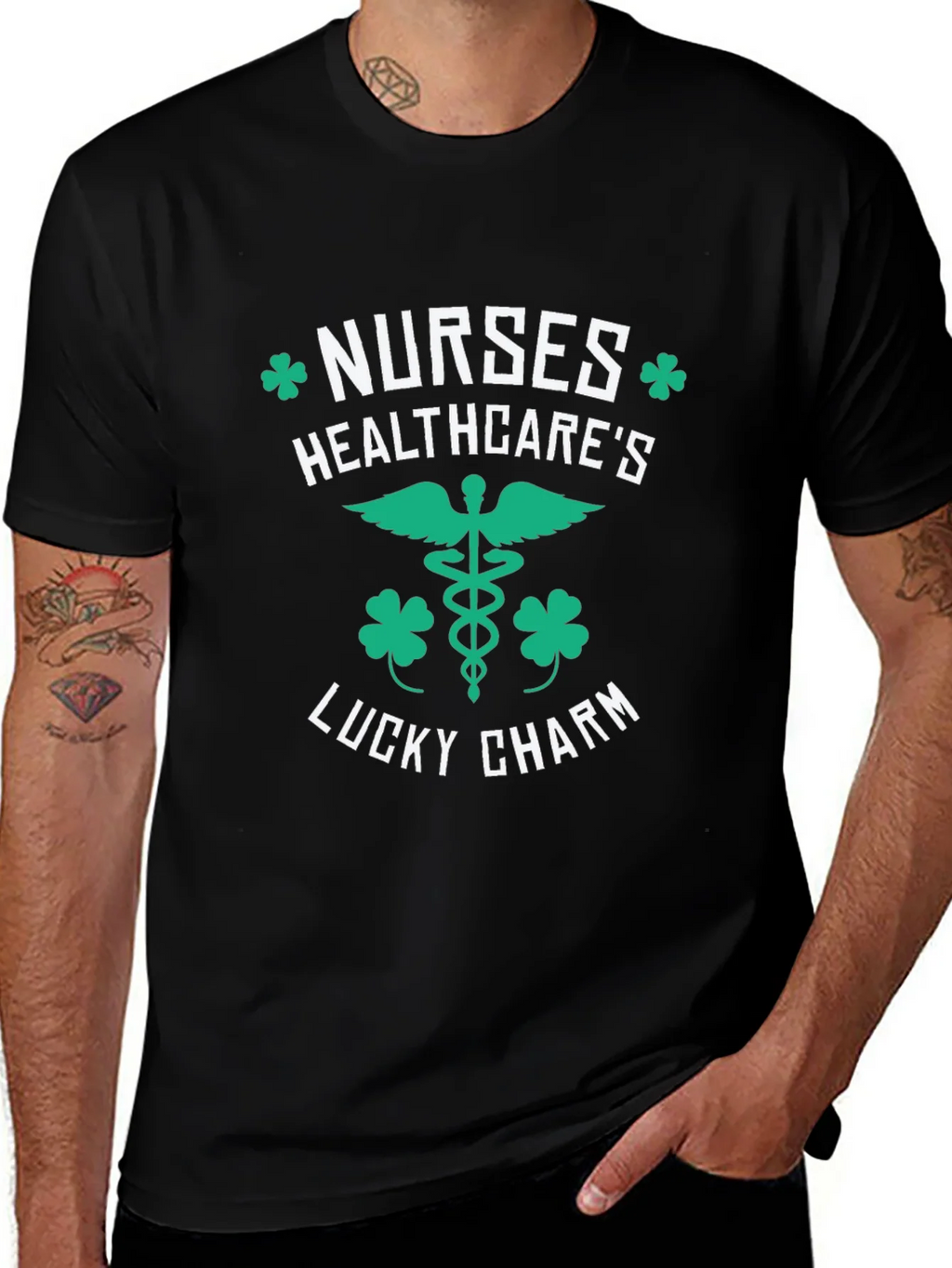 Nurses Healthcares Lucky Charm St. Patricks Day T-Shirt product image 1