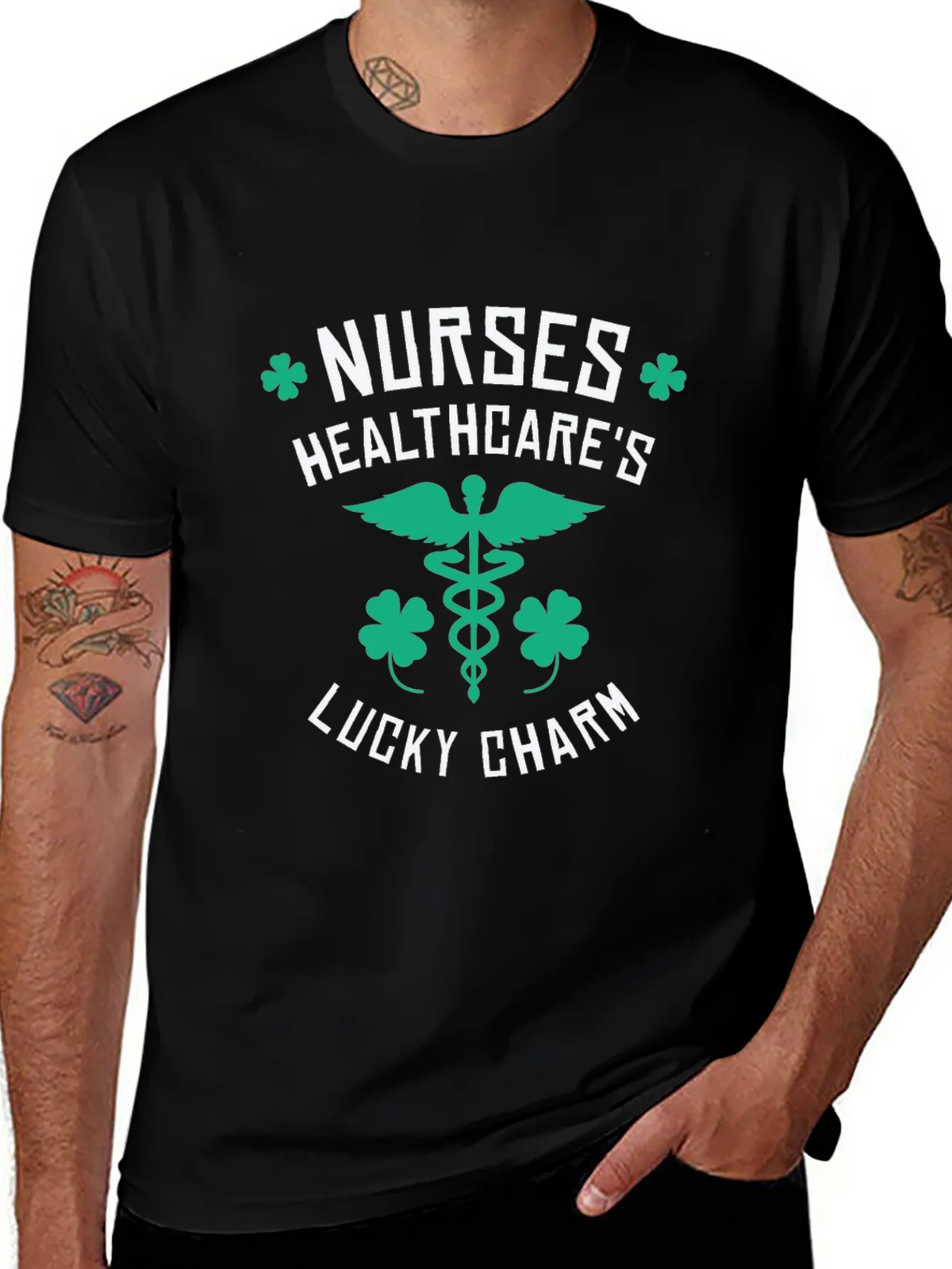 Nurses Healthcares Lucky Charm St. Patricks Day T-Shirt product image 1