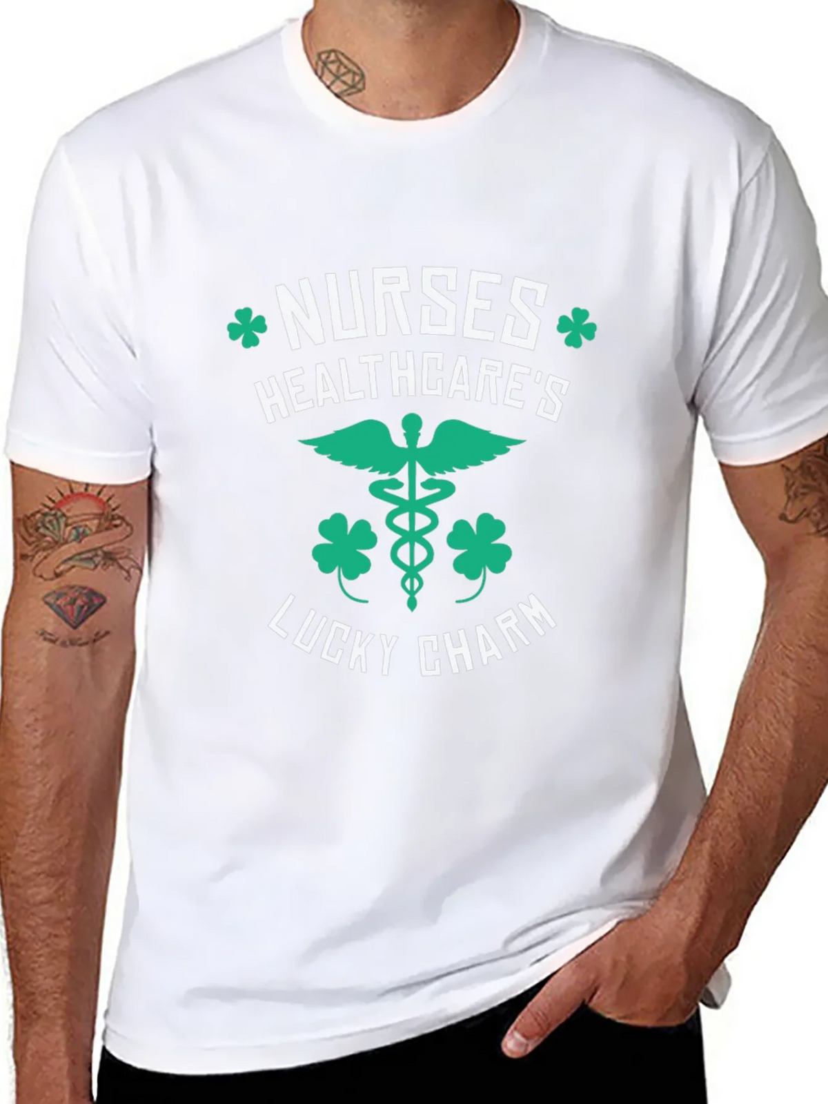Nurses Healthcares Lucky Charm St. Patricks Day T-Shirt product image 6