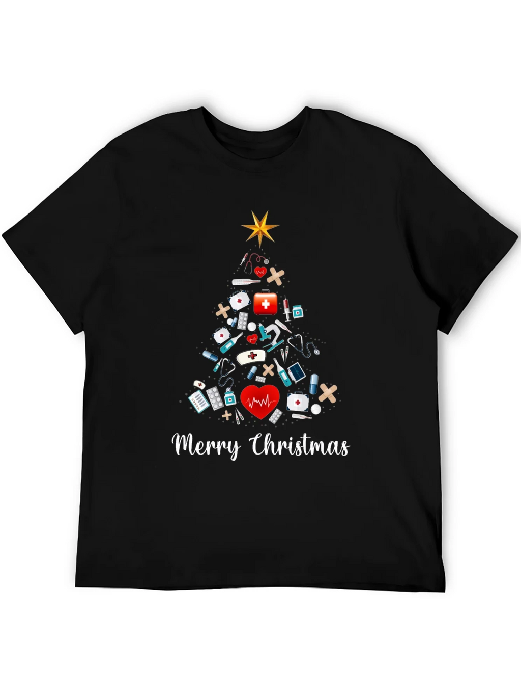 Merry Christmas Nurse T-Shirt product image 5