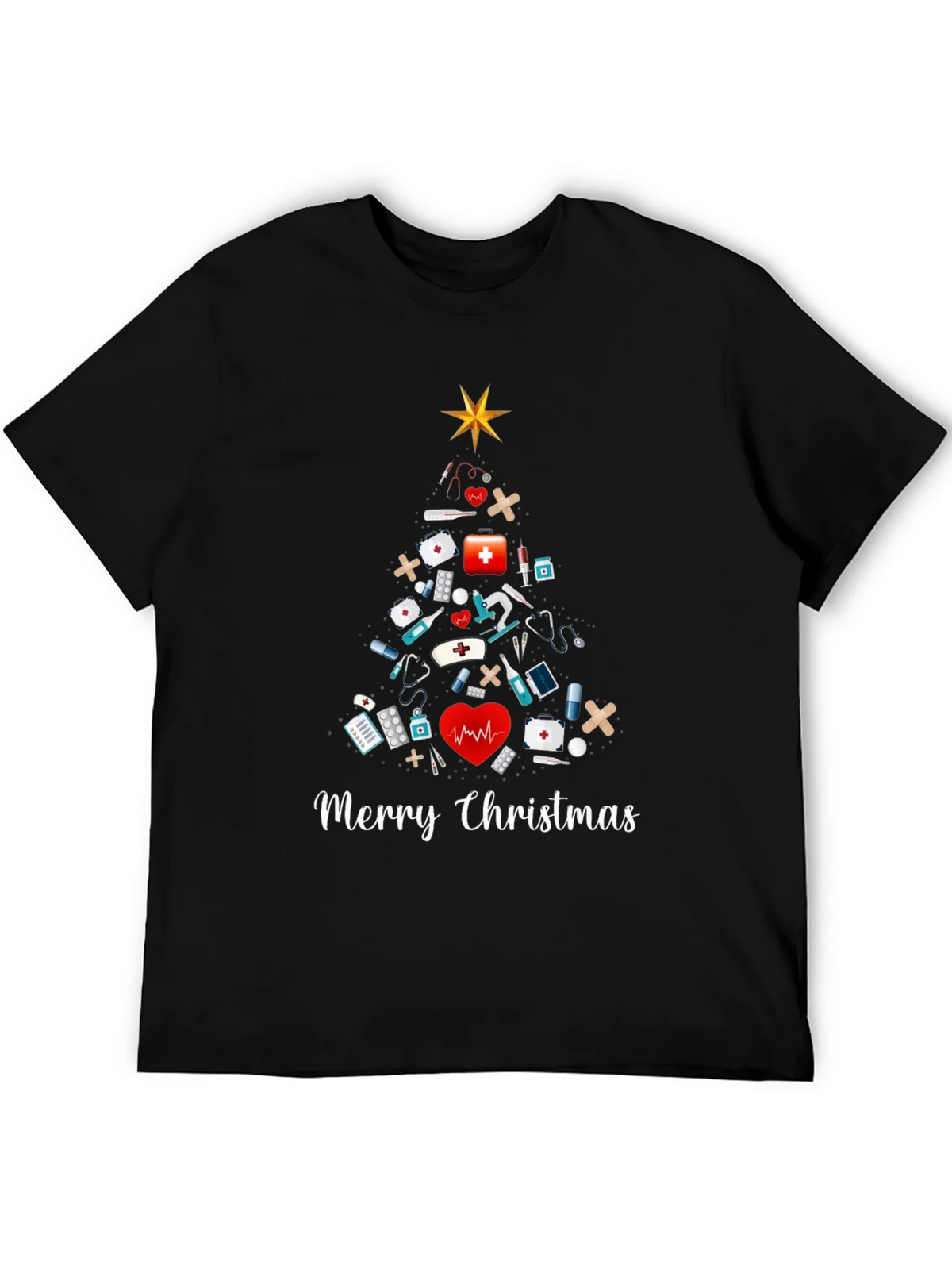 Merry Christmas Nurse T-Shirt product image 5