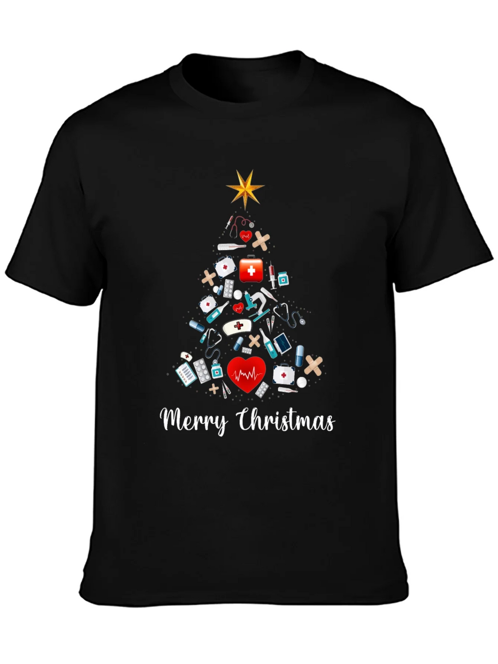 Merry Christmas Nurse T-Shirt product image 3