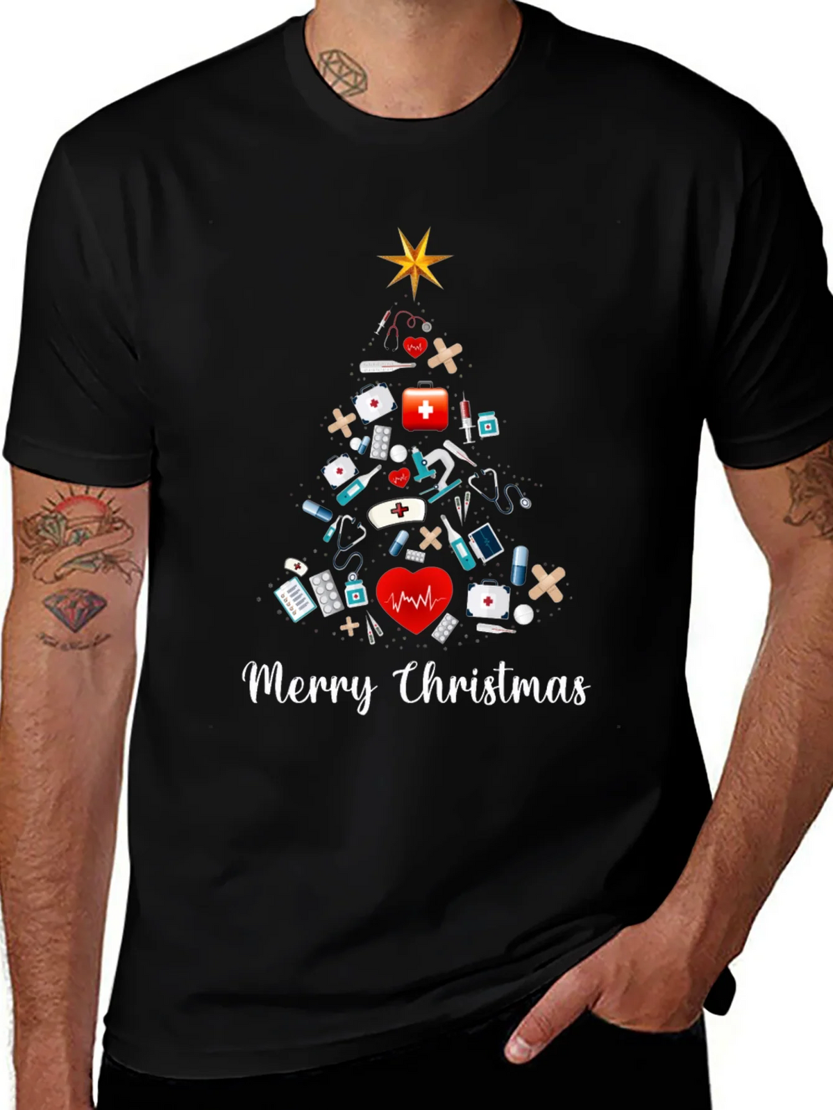 Merry Christmas Nurse T-Shirt product image 1