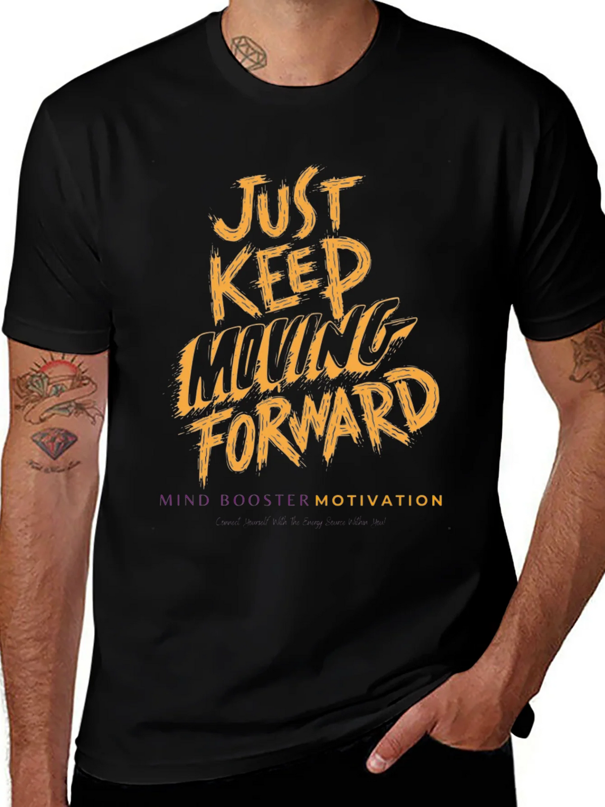 Motivational Graphic T-Shirt - Just Keep Moving Forward product image 1