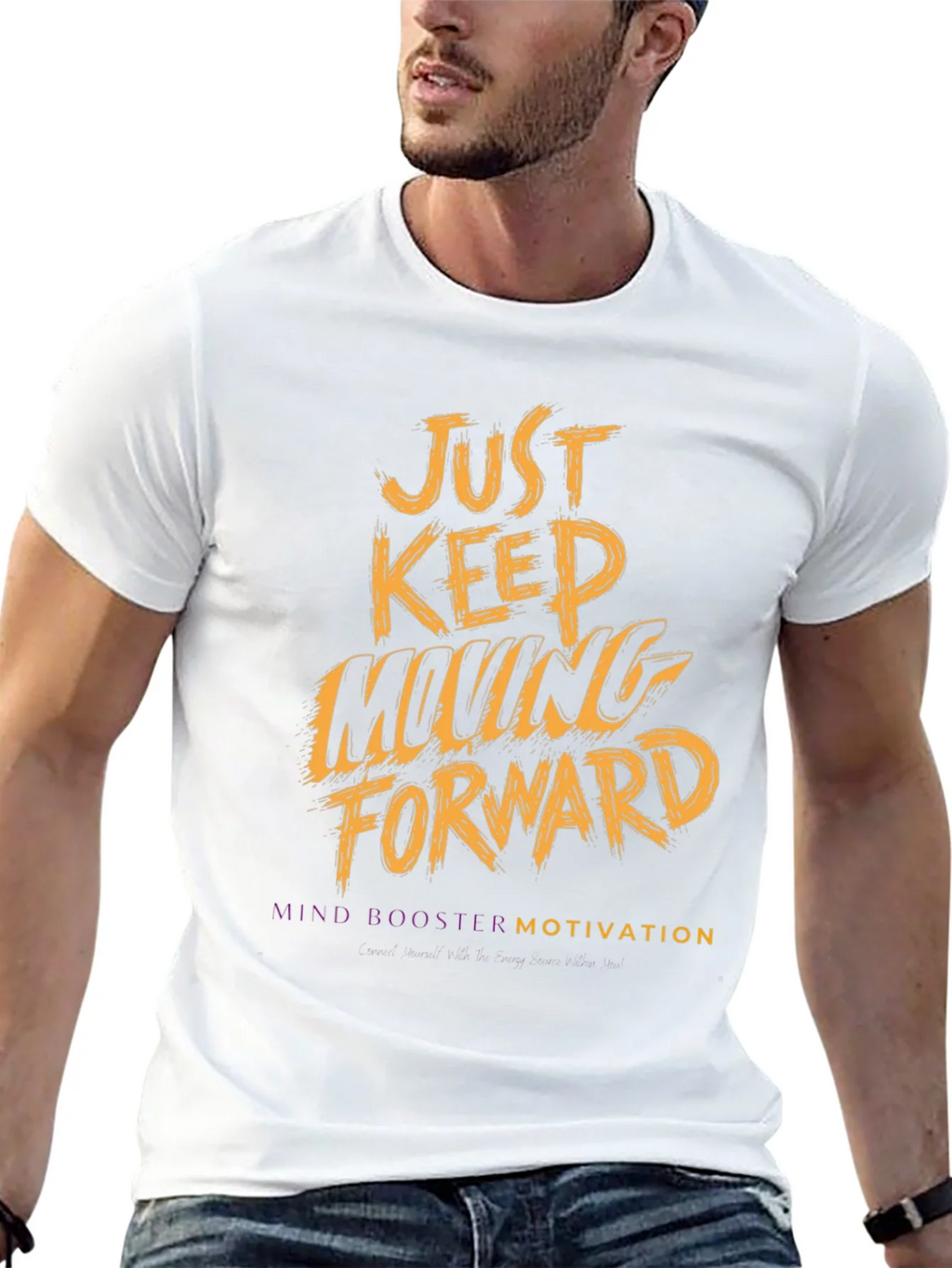 Motivational Graphic T-Shirt - Just Keep Moving Forward product image 4