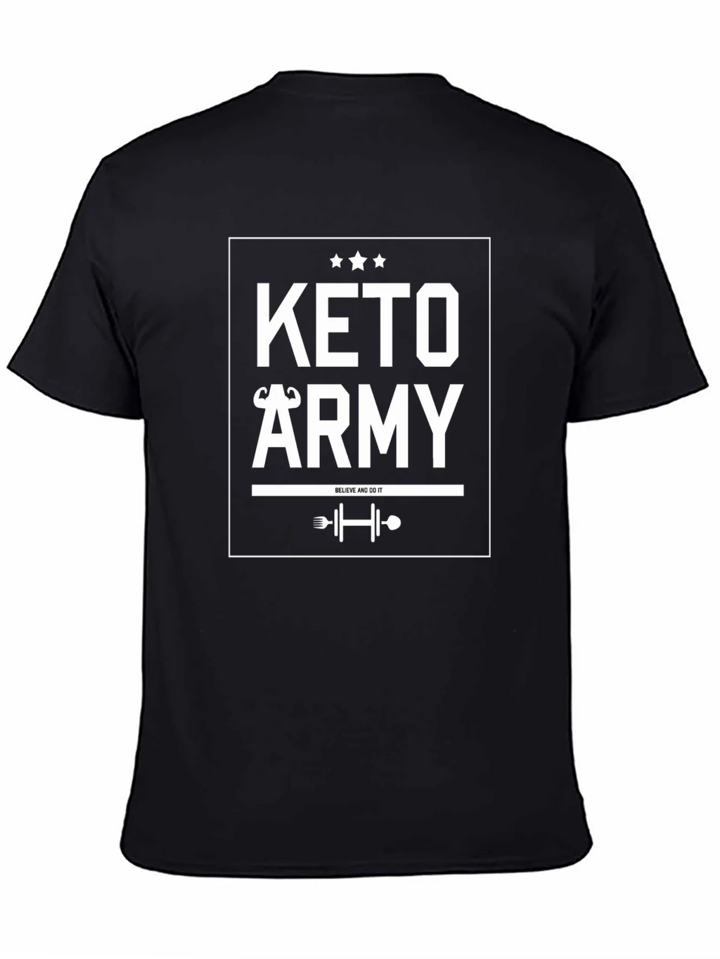 Keto Army Graphic T-Shirt - Black product image 2