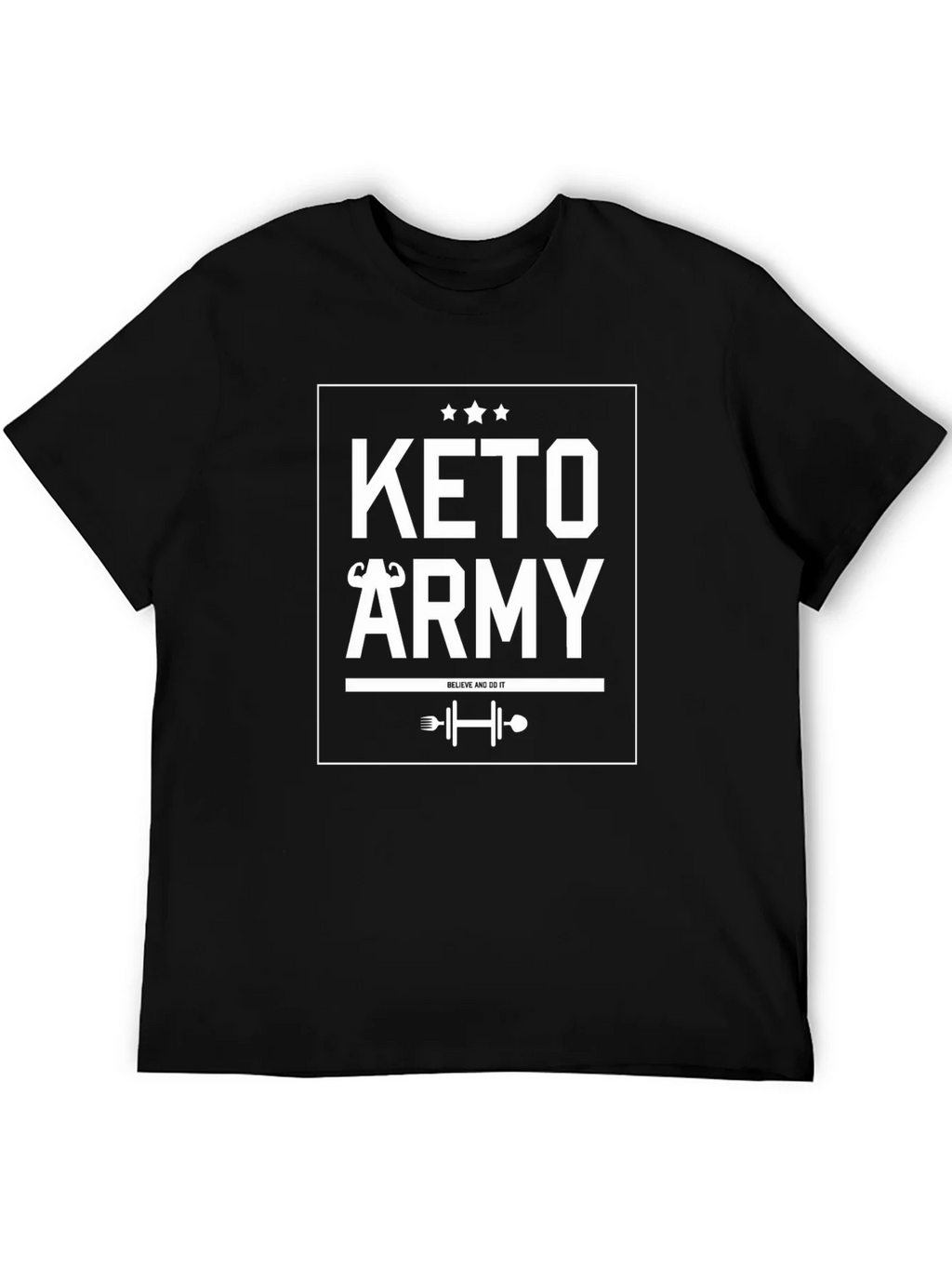 Keto Army Graphic T-Shirt - Black product image 3