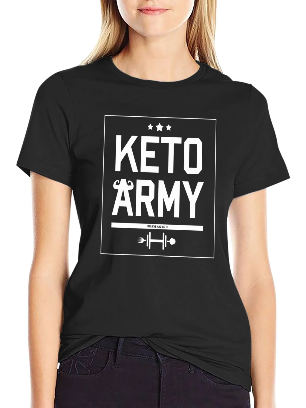 Keto Army Graphic T-Shirt - Black product image 1