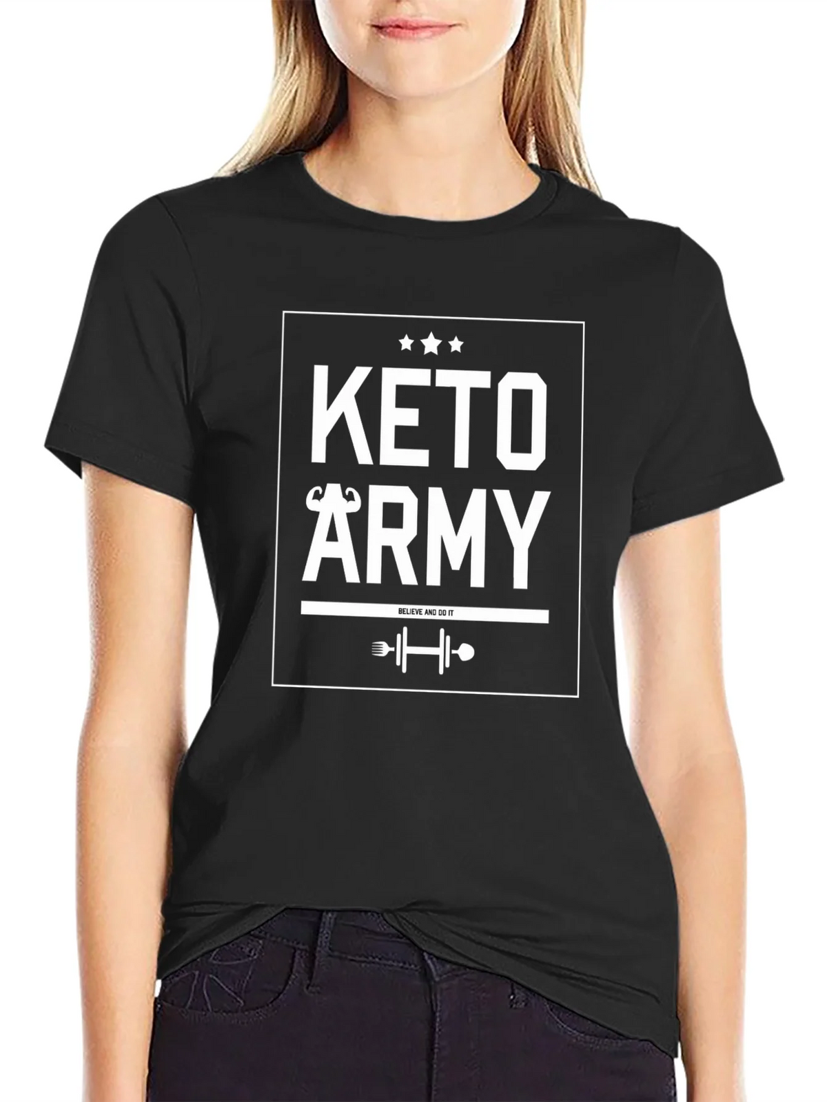 Keto Army Graphic T-Shirt - Black product image 1