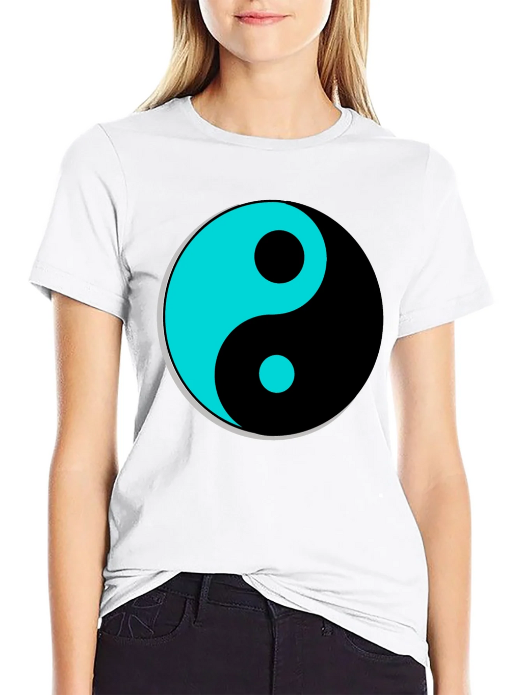 Yin Yang Graphic T-Shirt - Black Tee product image 5