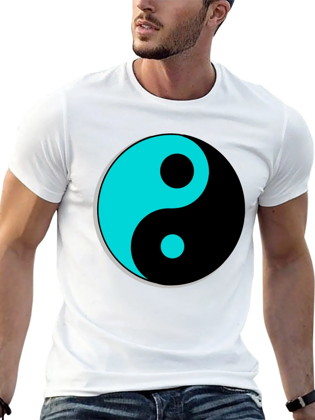 Yin Yang Graphic T-Shirt - Black Tee product image 8