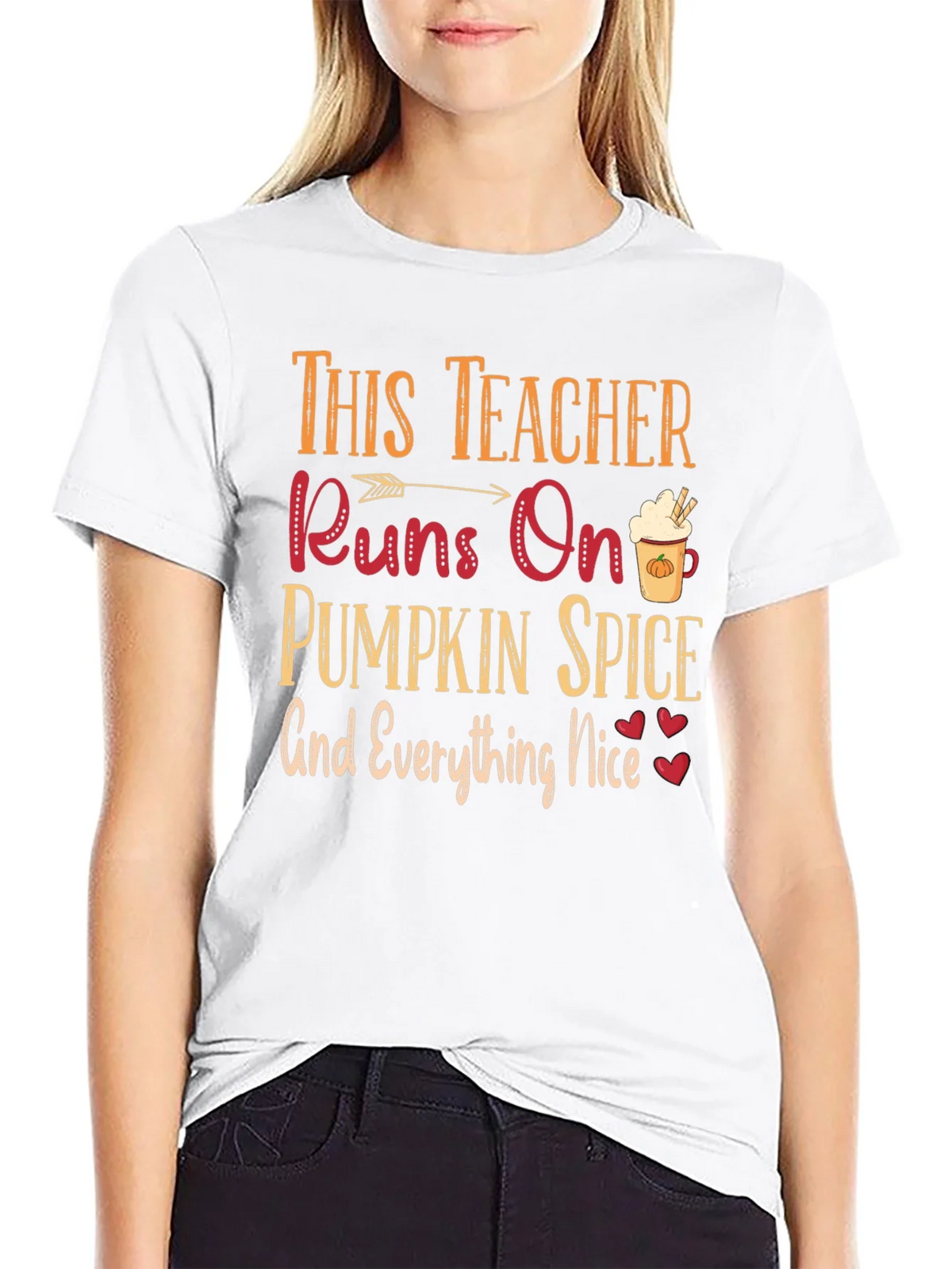 Teacher Pumpkin Spice T-Shirt Fall Season product image 8
