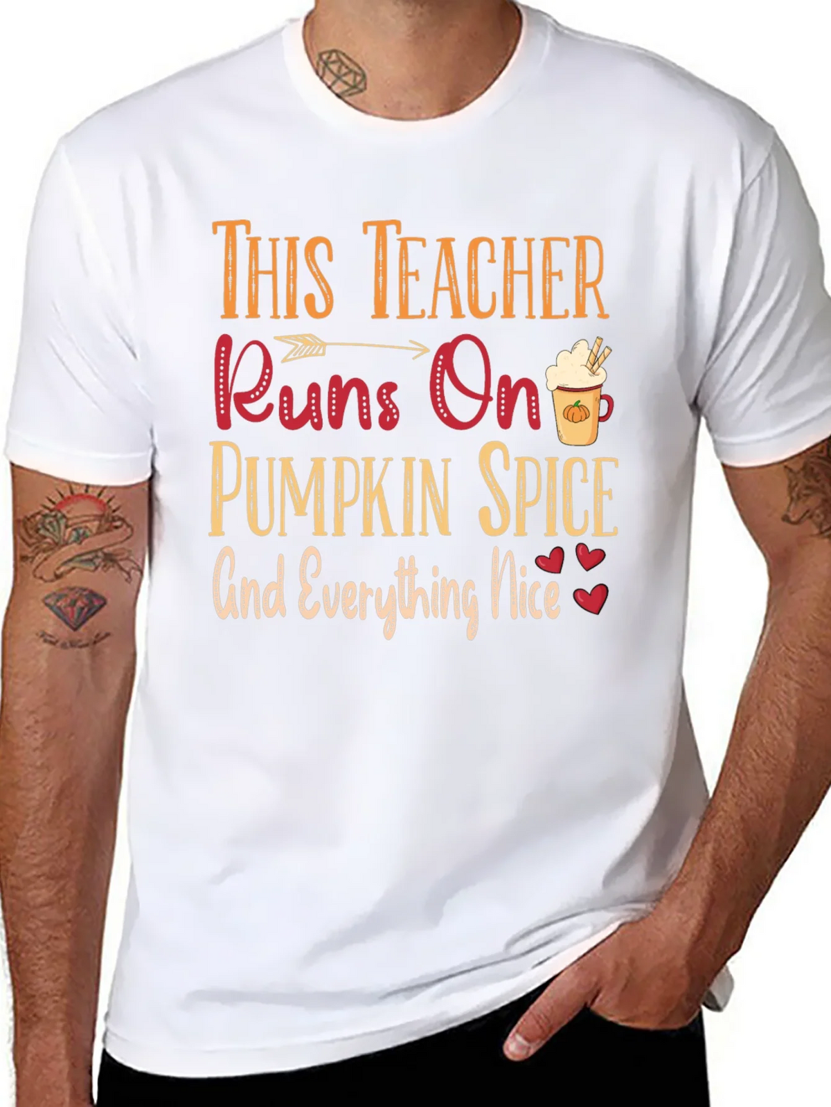 Teacher Pumpkin Spice T-Shirt Fall Season product image 7