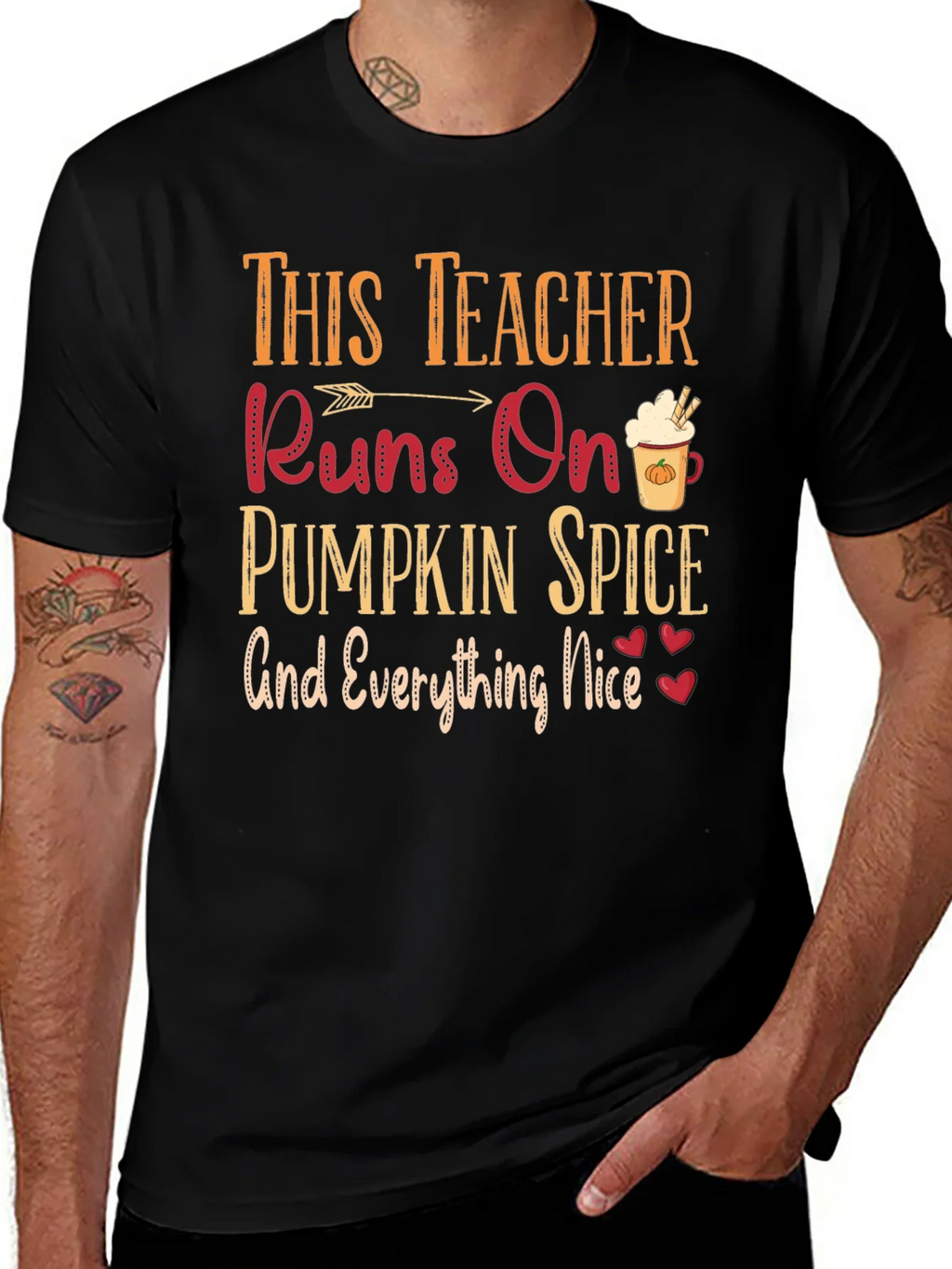 Teacher Pumpkin Spice T-Shirt Fall Season product image 1